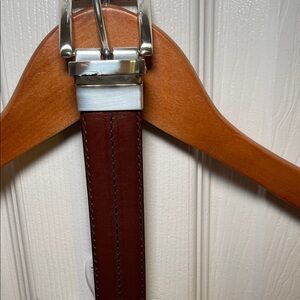 Reversible Brown/Black Leather Belt Size 44